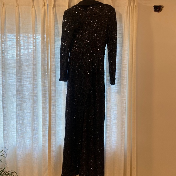 Fashion nova black sequence jumpsuit - Picture 4 of 8